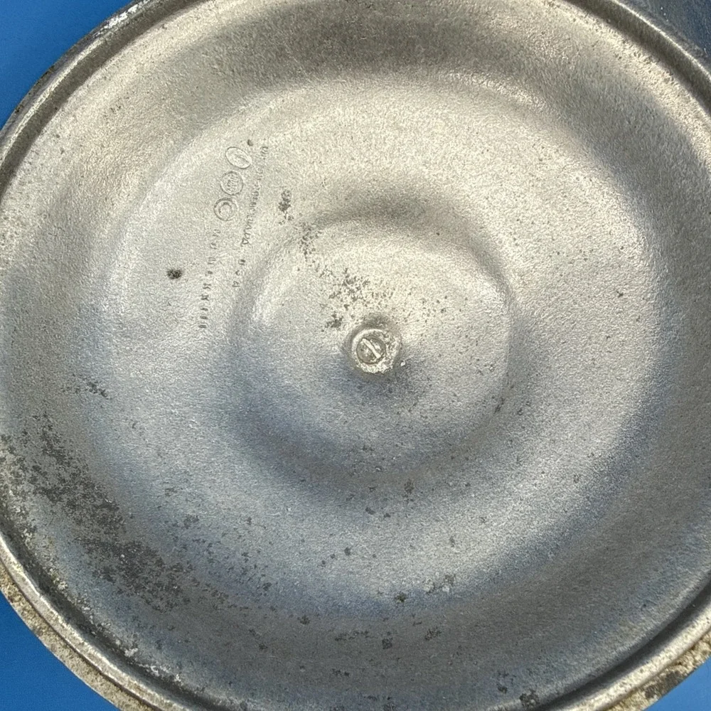 Vtg Wilton Pewter Pit aw/ Lid USA Dutch Oven Bowl Pan With Lid